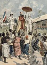 Proclamação do Novo Rei do Daomé, de &39;Le Petit Journal&39;, 19 de fevereiro de 1894